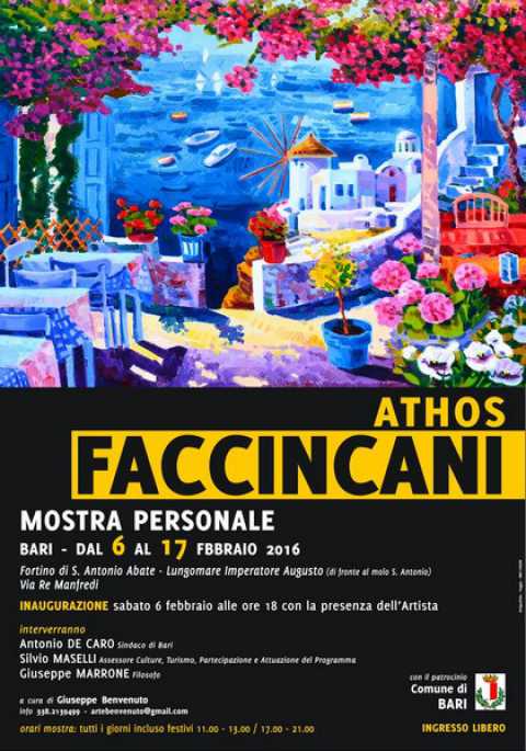 Bari, personale del pittore Athos Faccincani nel Fortino Sant'Antonio