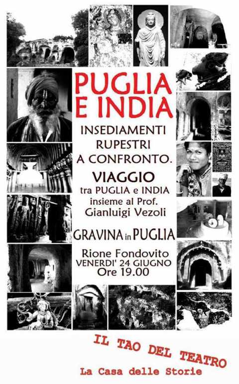 Gravina, ''Viaggio tra Puglia e India'': incontro sugli insediamenti rupestri con Gianluigi Vezoli