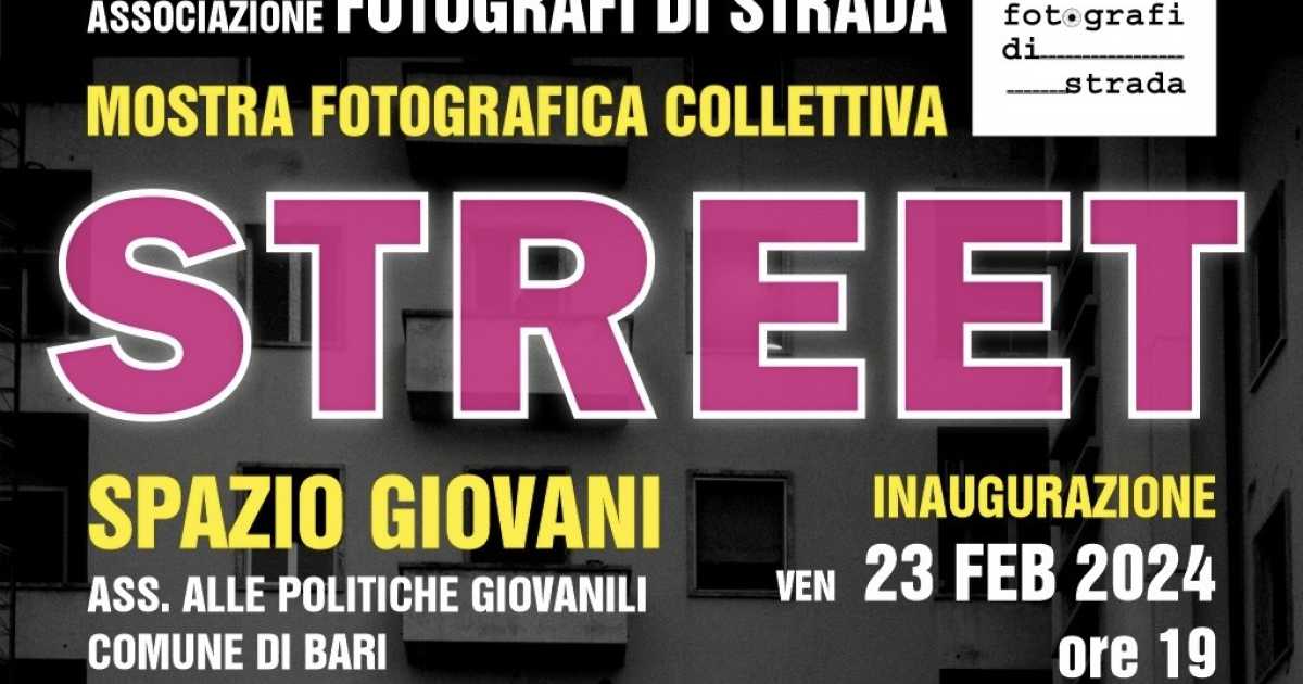 Bari, ''Street'': a Spazio Giovani la mostra dei fotografi di strada