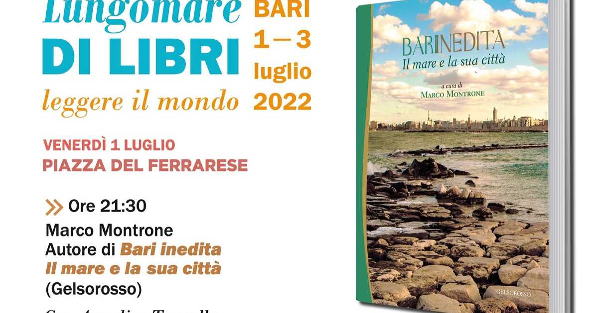 Lungomare di libri, il 1� luglio Marco Montrone presenta ''Barinedita-il mare e la sua citt�''