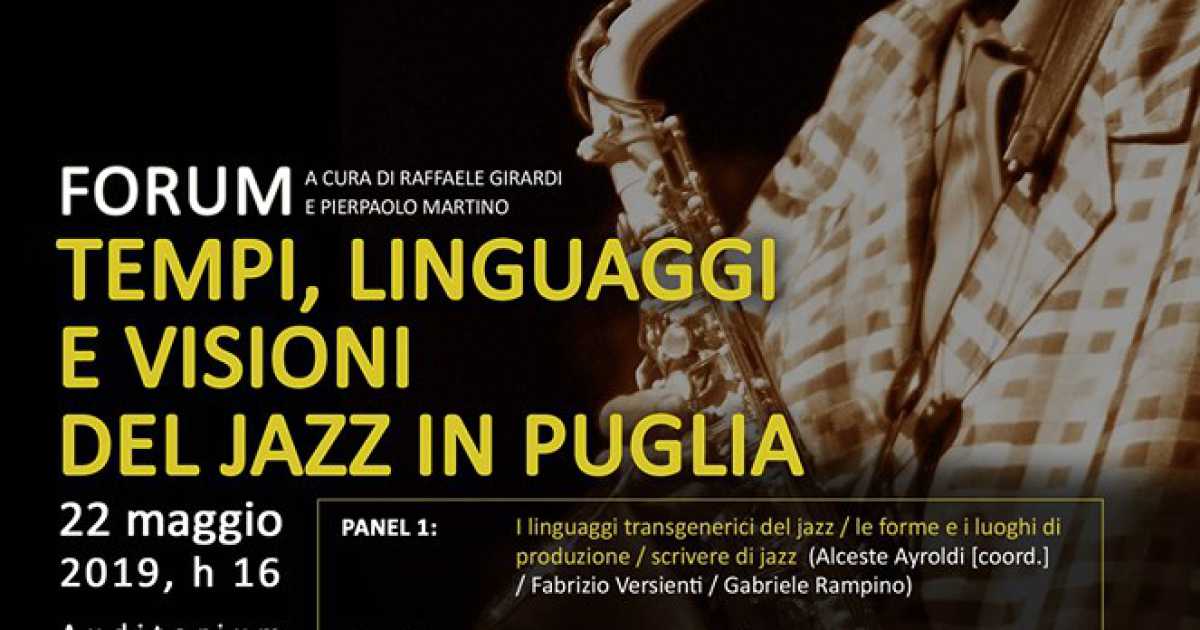 Bari, alla Vallisa incontro sui ''Tempi, linguaggi e visioni del Jazz in Puglia''