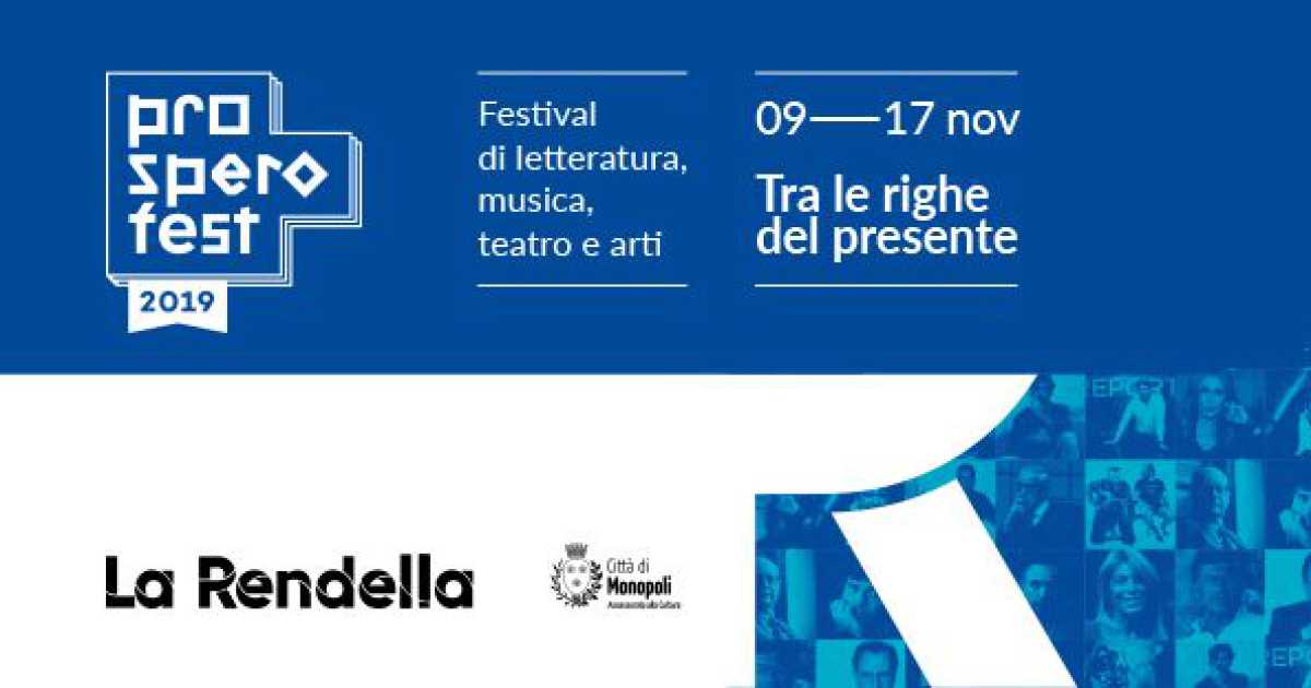 Monopoli, Prospero Fest: tra gli ospiti Nuzzi, Civati, dalla Chiesa e Canfora