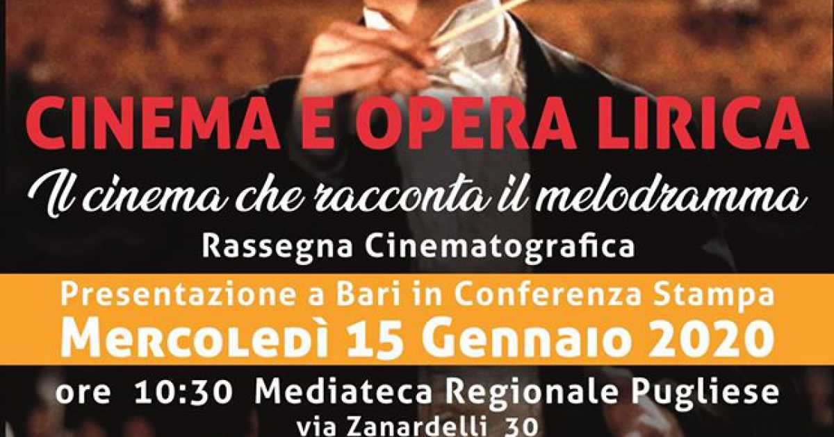 Bari, ''Cinema e opera lirica'': in Mediateca sei film che raccontano il melodramma