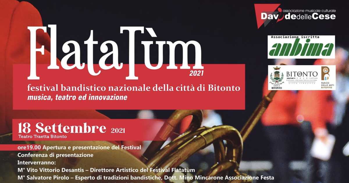 Bitonto, torna il ''FlataT�m'': il tradizionale festival bandistico