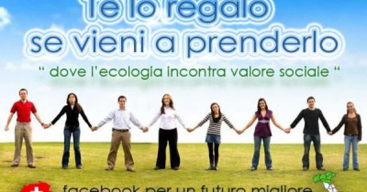 Te lo regalo se vieni a prenderlo, ecco il gruppo facebook contro lo spreco