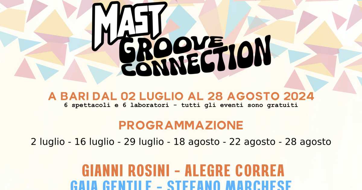 Bari, ''Mast Groove Connection'': 6 concerti gratuiti tra Japigia, Carrassi e Libert�