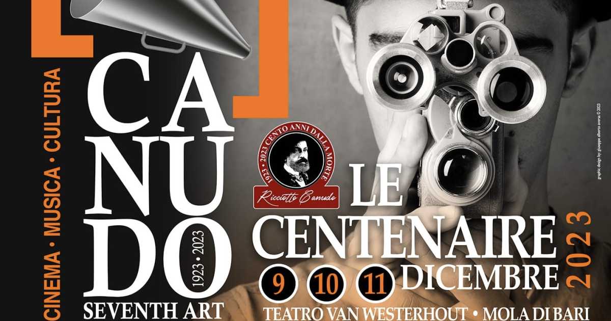 Mola, "Le centenaire": al  Teatro Van Westerhout tre giorni di eventi per commemorare Ricciotto Canudo