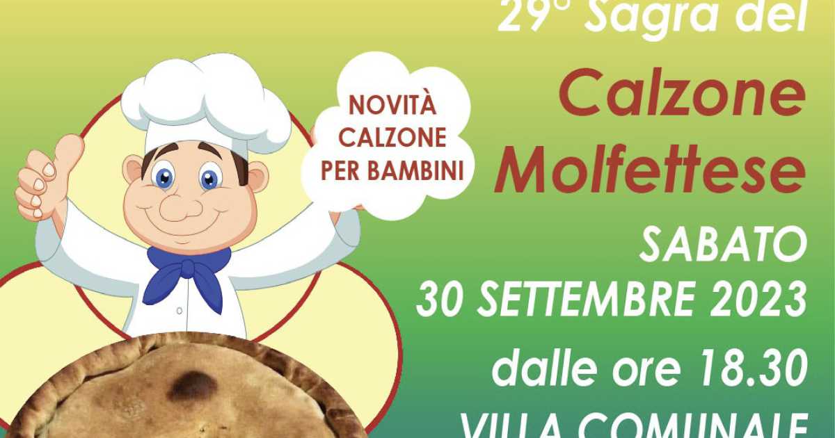 Molfetta, torna la Sagra del Calzone: tra cibo, spettacoli, musica e porzioni per bambini