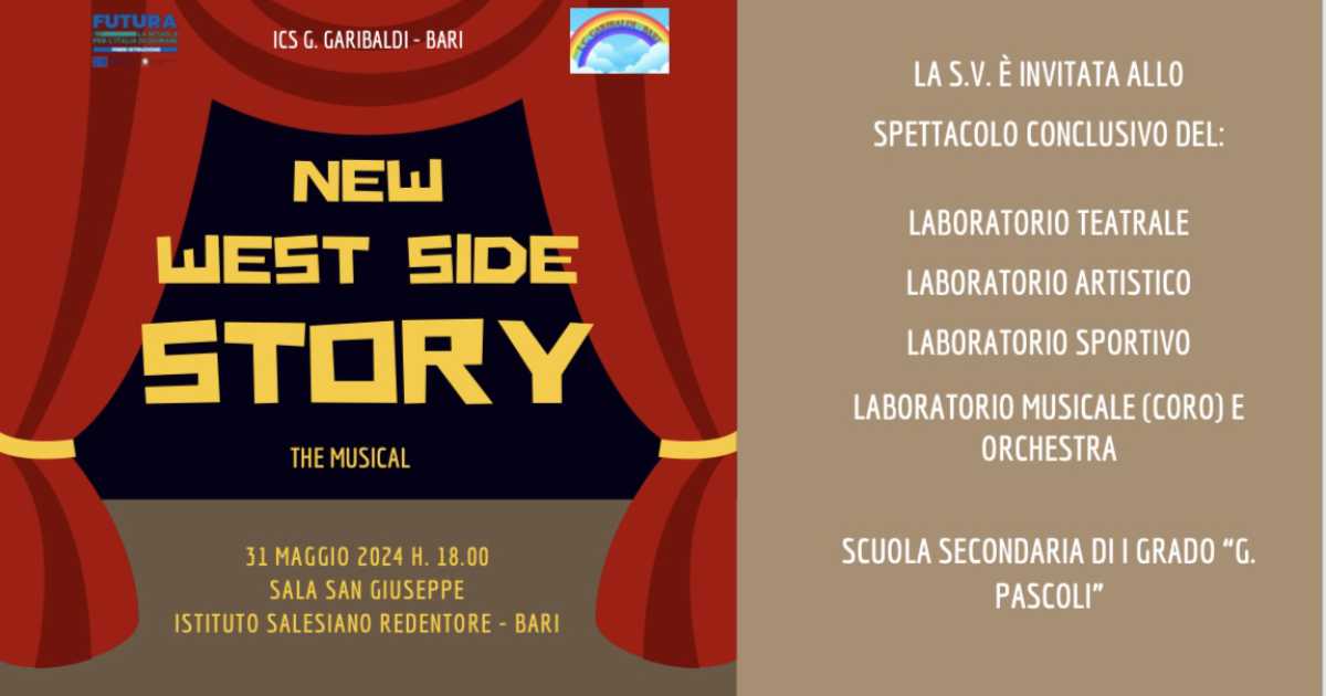 Bari, all'Istituto Salesiano Redentore in scena il musical scolastico ''New West Side Story''