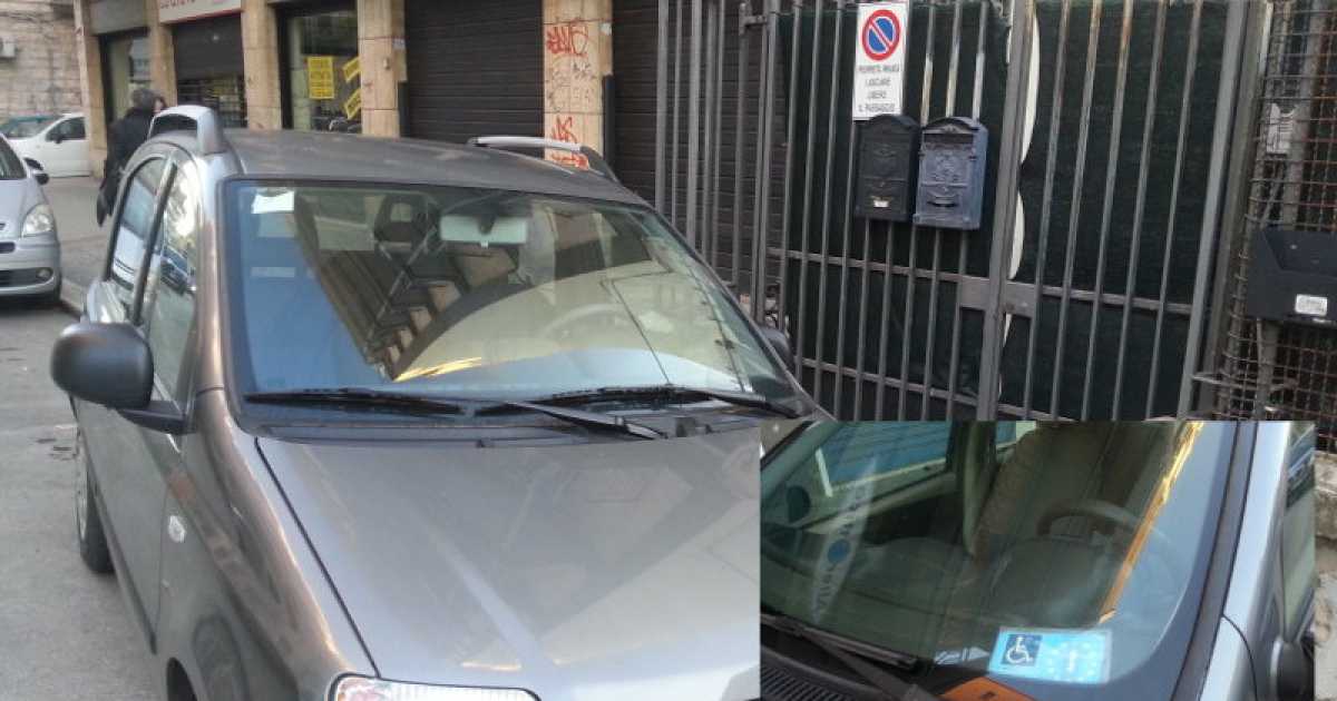 L'auto di un disabile blocca l'uscita? �Ci spiace, ma non si pu� rimuovere�