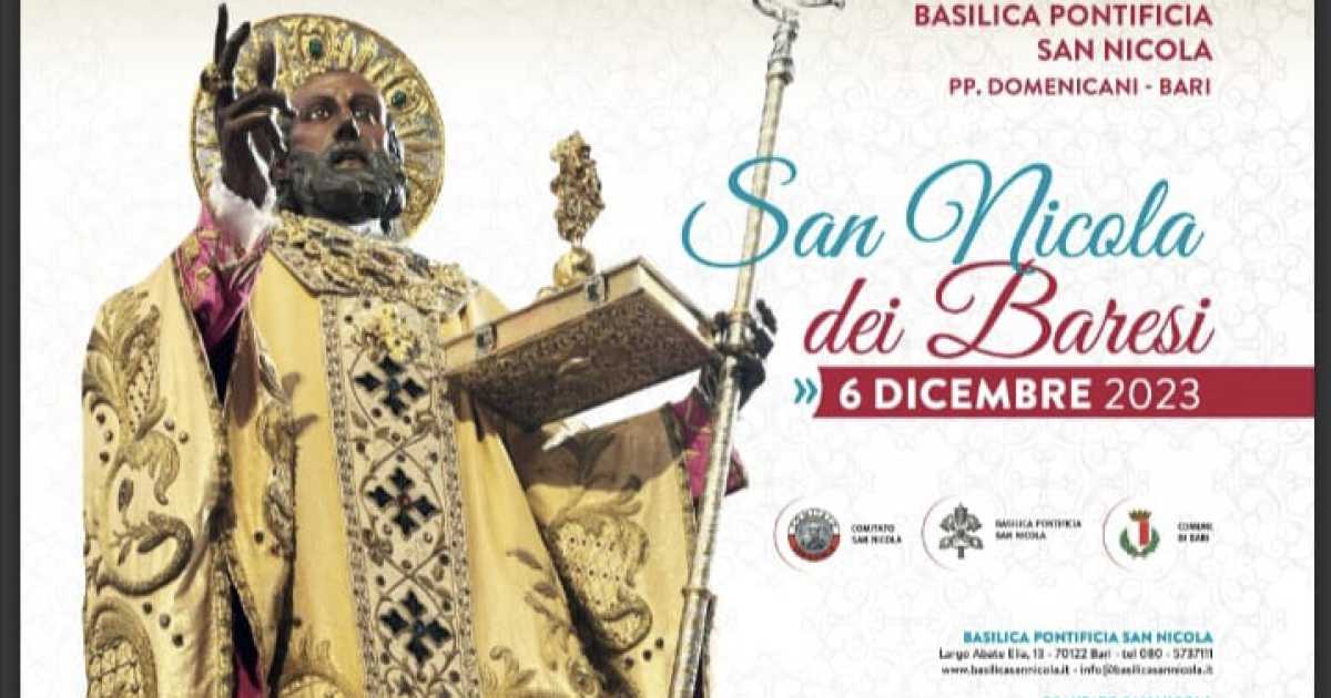 Bari, da dicembre al via le celebrazioni per il San Nicola dei Baresi