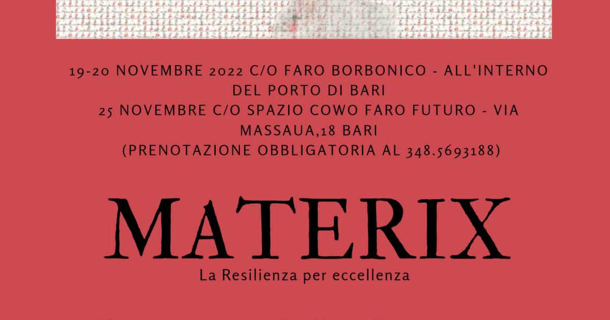 Bari, ''Materix'': mostra fotografica di Ela Francone