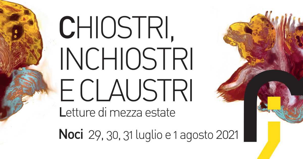 Noci, ''Chiostri, inchiostri e claustri'': quattro giorni di festival della letteratura
