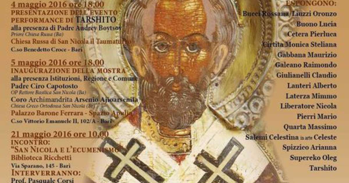 Bari, ''In nomine sancti Nicolai'': collettiva d'arte nel palazzo Barone Ferrara