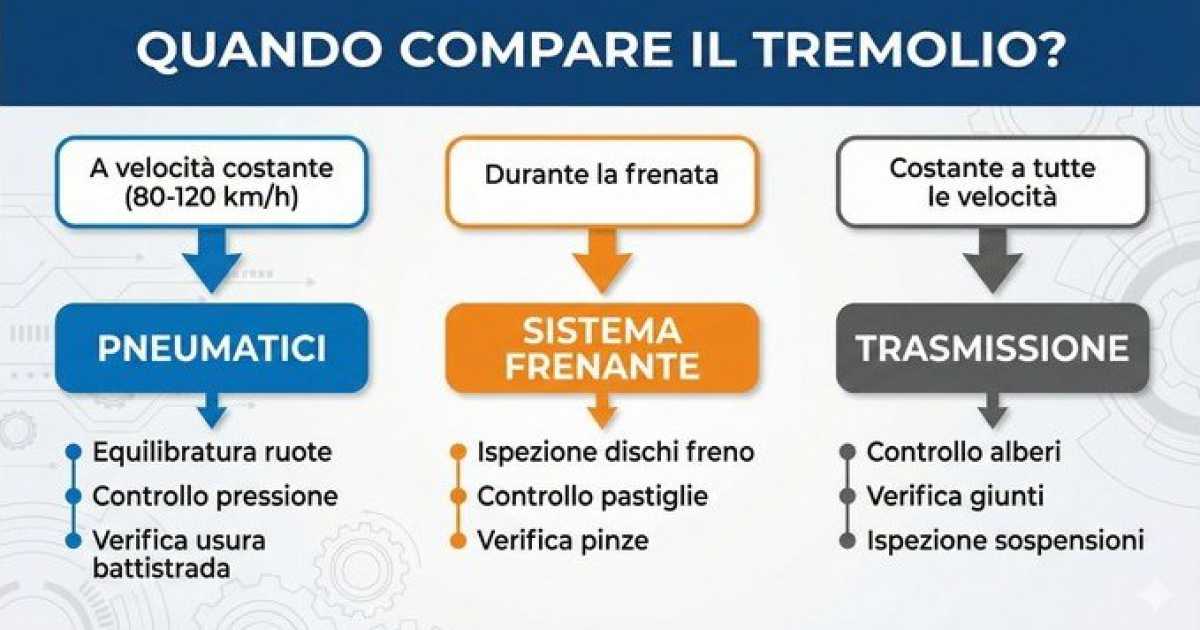 Perch� il volante trema a 100 km/h o quando freni e come risolvere