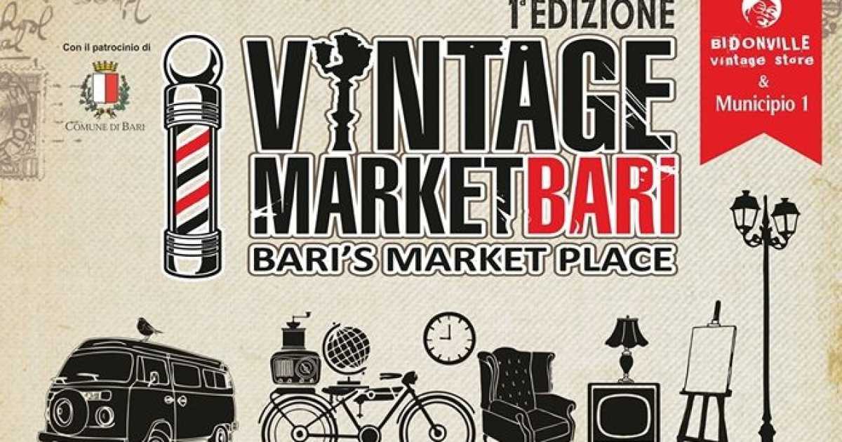 Bari, ''Vintage market'': al Palamartino antiquariato, dj set e street food