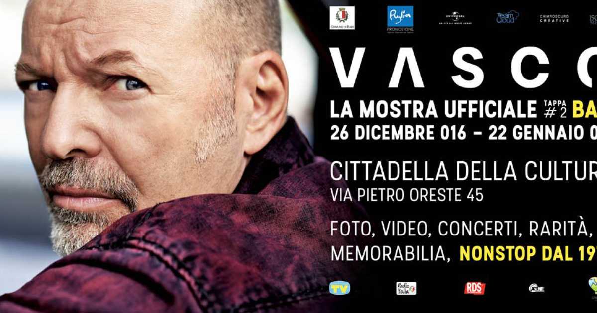 Bari, ''Vasco'': alla Cittadella della cultura una mostra sui 40 anni di carriera di Vasco Rossi 