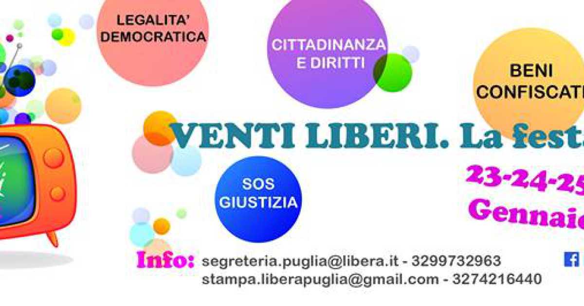 Bari, cinque giorni di eventi per il 20esimo compleanno di Libera