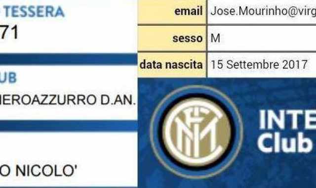  barese il più piccolo tifoso italiano: Nicolò, affiliato all'Inter a 11 giorni di età