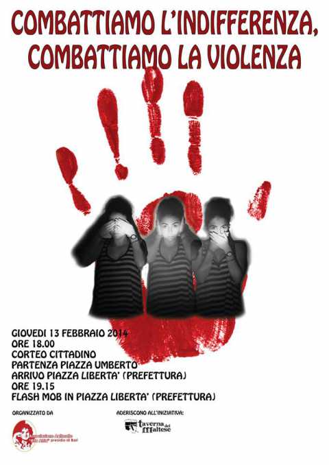 Violenza a Bari: il 13 febbraio un corteo per combattere l'indifferenza
