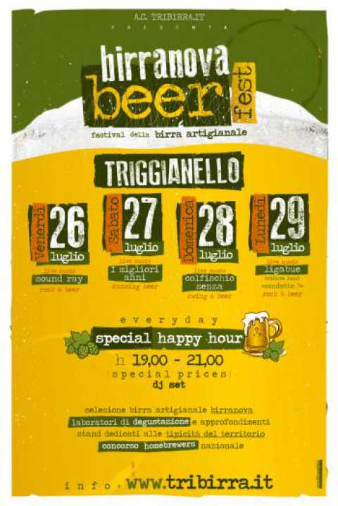 Triggianello, ''Birranova Beer Fest'': birra artigianale, gastronomia e musica si incontrano