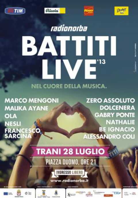 Trani, il ''Battiti live 2013'' fa tappa in piazza Quercia