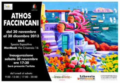 Bari, Athos Faccincani in mostra alla libreria MonBook
