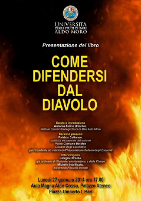 Bari, Patrizia Cattaneo presenta ''Come difendersi dal diavolo''