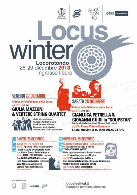 Locorotondo, ''Locus Winter'': Gianluca Petrella e Giovanni Guidi in ''Soupstar''