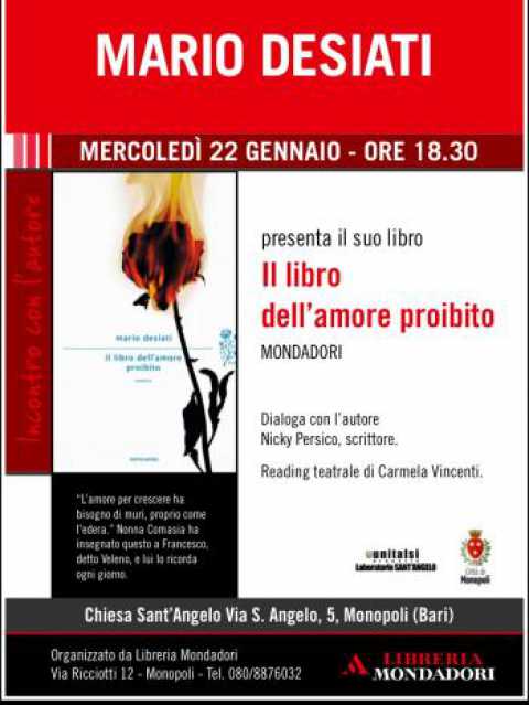 Monopoli, presentazione de ''Il libro dell'amore proibito''