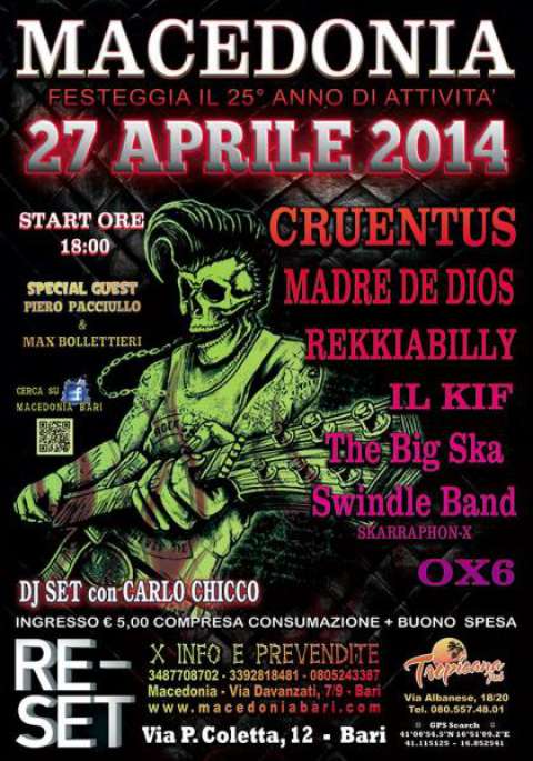 Bari, Macedonia Madness festeggia i suoi primi 25 anni al Reset