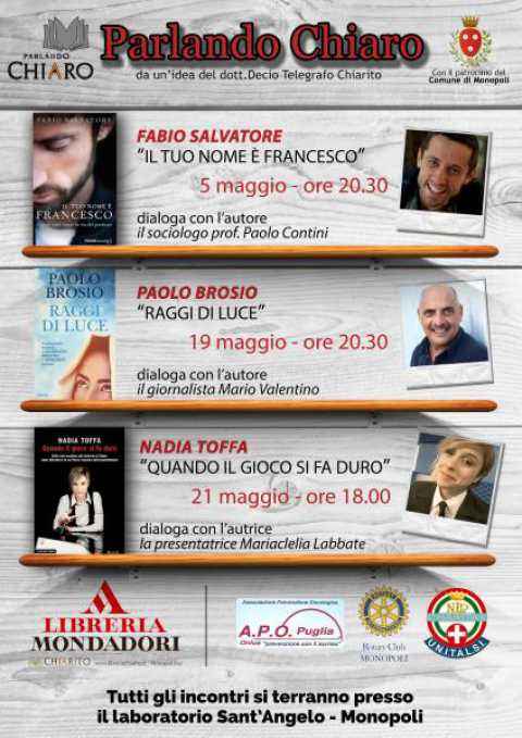 Monopoli, Paolo Brosio presenta ''Raggi di luce''