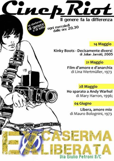 Bari, ''CinepRiot'': proiezione di ''Film d'amore e d'anarchia''