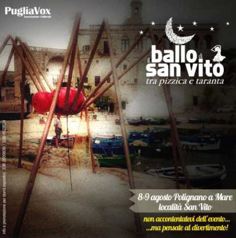 Polignano, ''Il ballo di San Vito'': pizzica e taranta in riva al mare