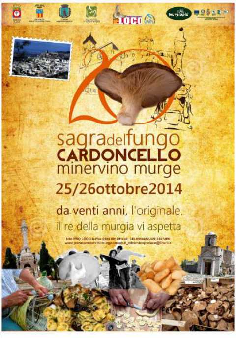 Minervino, ventesima ''Sagra del fungo cardoncello''