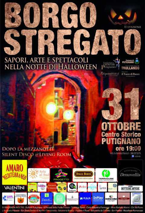 Putignano, ''Borgo stregato'': sapori, arte e spettacoli ad Halloween