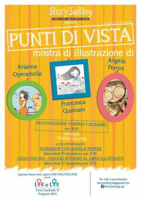 Putignano, ''Punti di vista'': mostra di illustrazioni alla libreria Lik e Lak