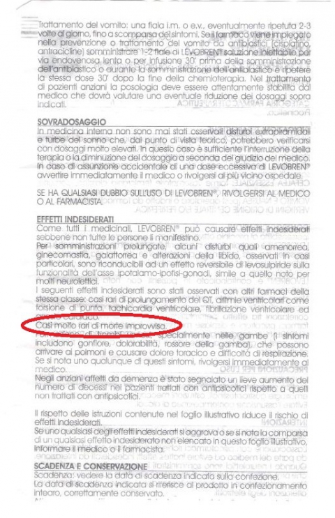 Farmaco shock, tra gli effetti indesiderati: la morte improvvisa