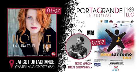 Castellana, Portagrande in Festival: al via con Noemi un mese di eventi 