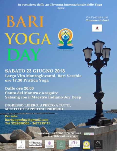 Bari Yoga Day, in largo Maurogiovanni un pomeriggio di lezioni e 