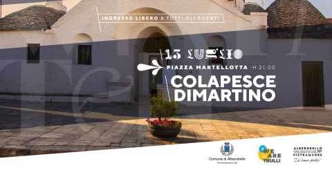 Locus, Colapesce e Di Martino live ad Alberobello: ingresso gratuito