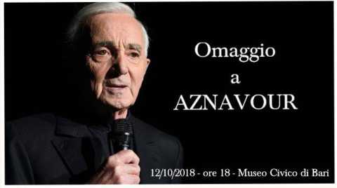 Bari, Museo Civico: omaggio a Charles Aznavour tra musica e cinema