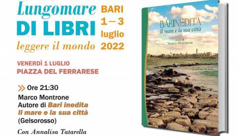 Lungomare di libri, il 1° luglio Marco Montrone presenta ''Barinedita-il mare e la sua città''
