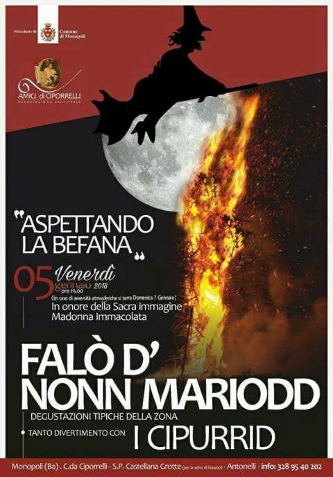 Monopoli, il Fal d'Nonn Mariodd: serata di degustazioni e concerti 