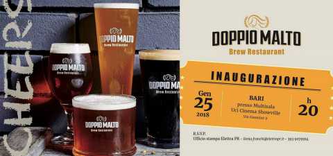 Bari, al multisala Showville si inaugura il Doppio Malto Brew Restaurant