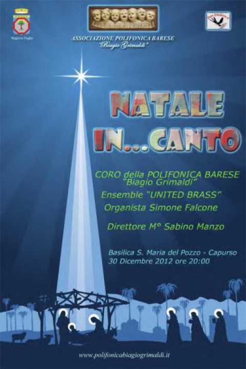 Capurso, ''Gran concerto di Natale'' nella Basilica della Madonna del Pozzo