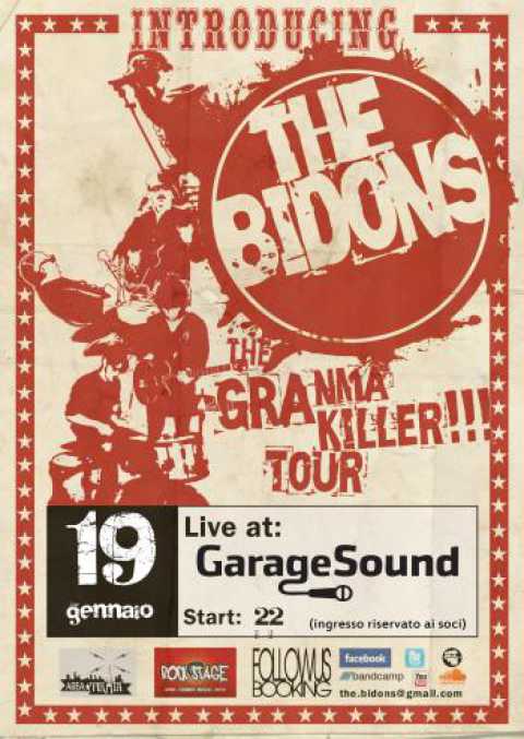 Bari, The Bidons in concerto al Garage Sound Live