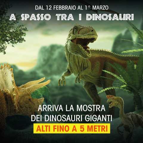 Bari, al Mongolfiera di Japigia mostra di ''Dinosauri giganti''