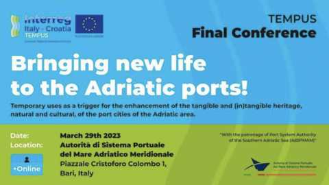 Bari, evento finale di Tempus: il progetto CNR per la valorizzazione dei porti adriatici