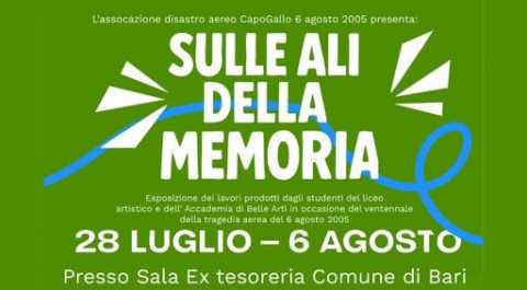 Bari, la mostra ''Sulle ali della memoria'' in ricordo del disastro areo di Capo Gallo